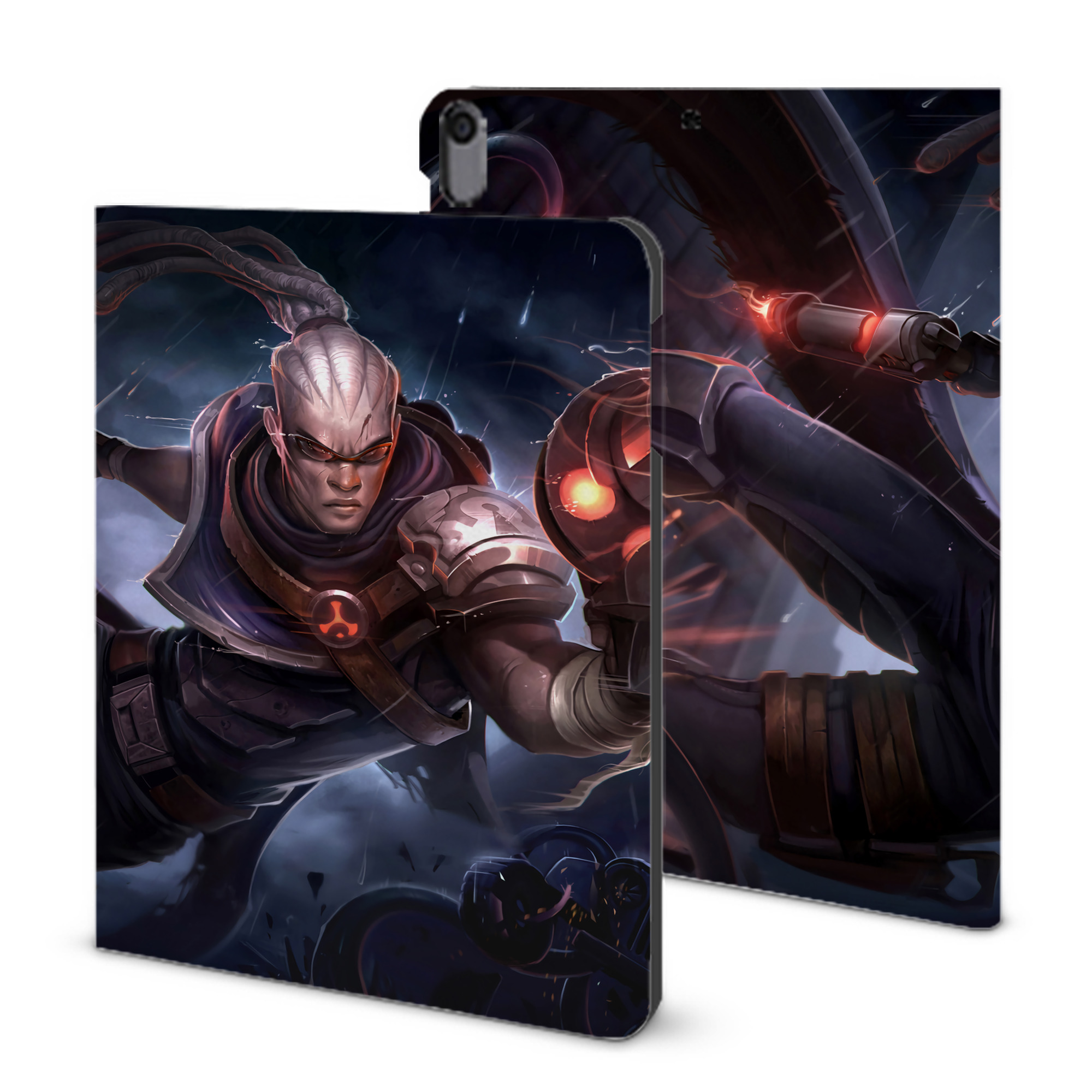 （画像用） リーグ・オブ・レジェンド League of Legends LOL IPad ケース ブック型 PUレザー TPU 耐衝撃 軽量 薄型 ペン収納なし 全面保護 IPad 各モデル対応